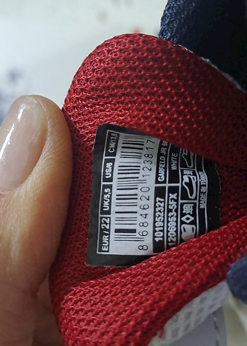 Beyaz Erkek Çocuk Spor Ayakkabı Velcro - Görsel 5