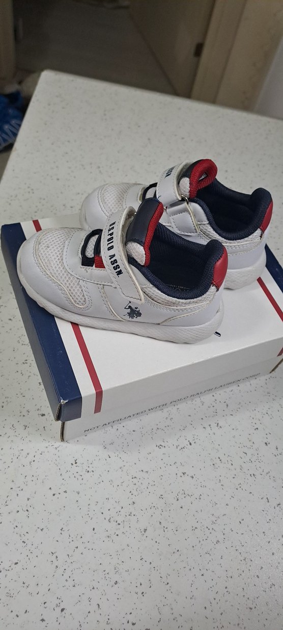 Beyaz Erkek Çocuk Spor Ayakkabı Velcro - Görsel 2