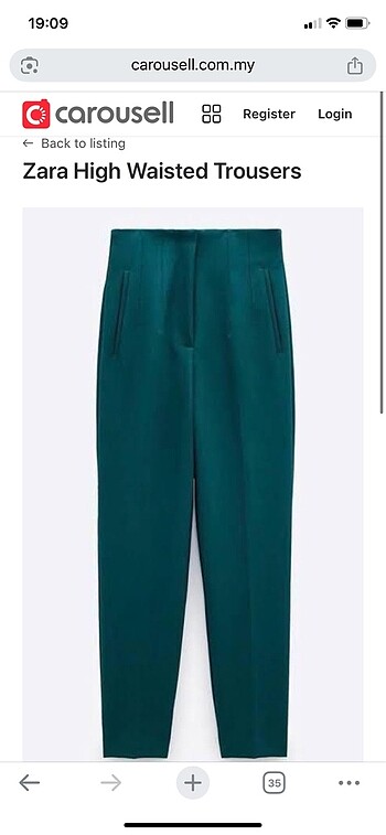 Zara Pensli Yüksek Bel Pantolon