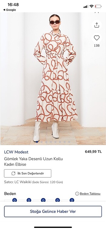 36 Beden LCW modest elbise