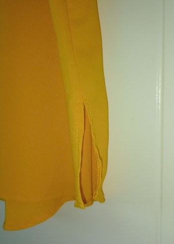 Sarı Kolsuz Basic Bluz - Görsel 6