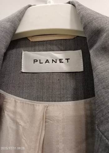 Gri Düğmeli Kadın Blazer Ceket - Görsel 7