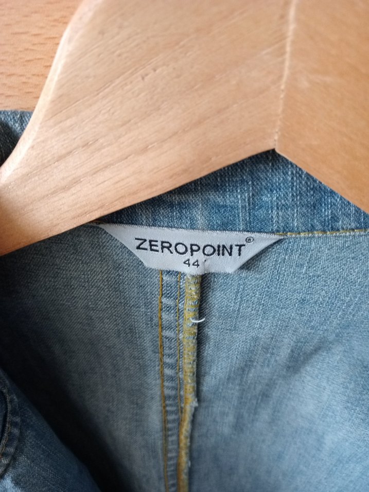 Kadın Mavi Denim Ceket Düğmeli - Görsel 4