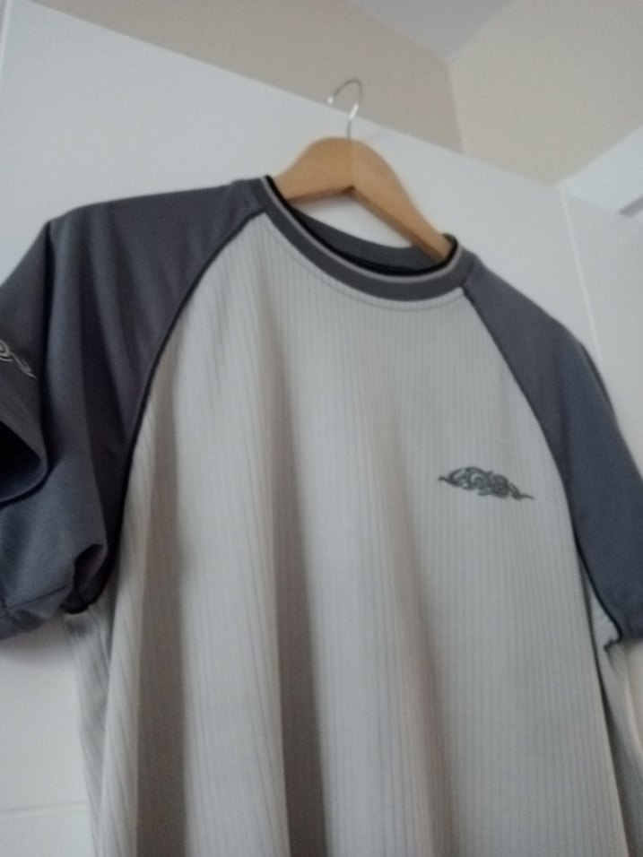 Gri Erkek Kısa Kollu Oversize Tişört - Görsel 4