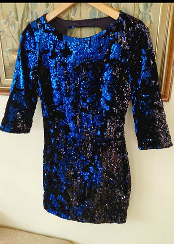 Parlak Lacivert Payetli - Görsel 4