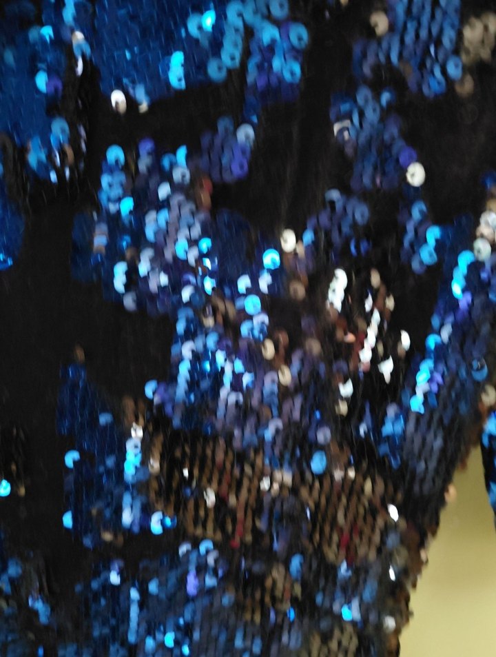 Parlak Lacivert Payetli - Görsel 5