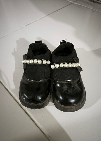 Kız Çocuk Siyah İnci Tokalı Babet - Görsel 3