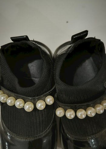 Kız Çocuk Siyah İnci Tokalı Babet - Görsel 5