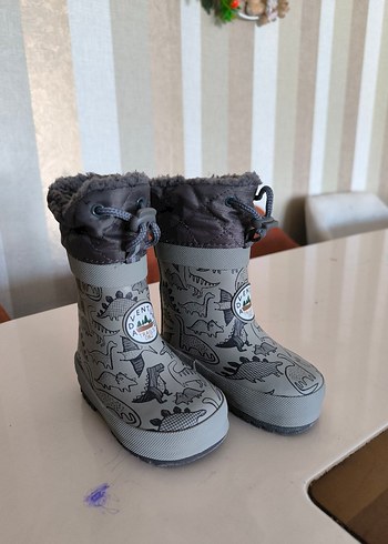 Gri Desenli Erkek Çocuk Yağmur Çizmesi - Görsel 3