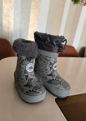 Gri Desenli Erkek Çocuk Yağmur Çizmesi - Görsel 4