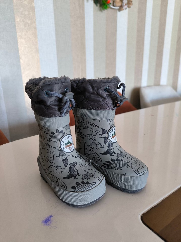 Gri Desenli Erkek Çocuk Yağmur Çizmesi - Görsel 3