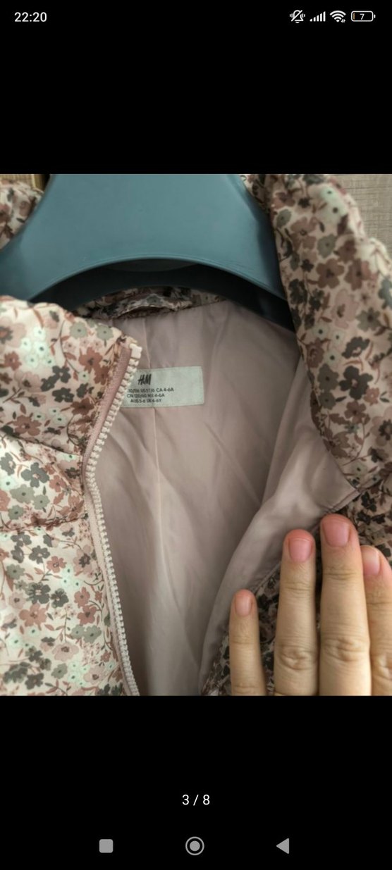 Kız Çocuk Gri Desenli Düğmeli Ceket - Görsel 3