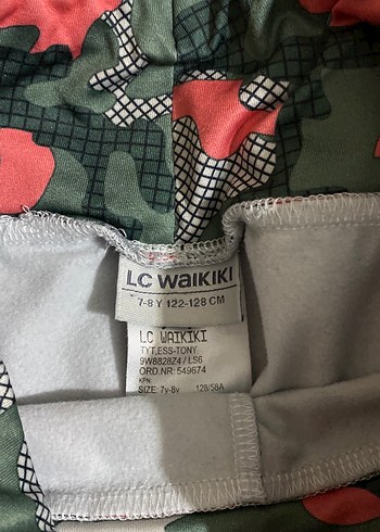 Kızlar için Kamuflaj Desenli Gri Tayt - Görsel 5