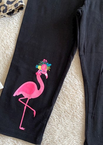 Flamingo Baskılı Kız Tayt - Görsel 4