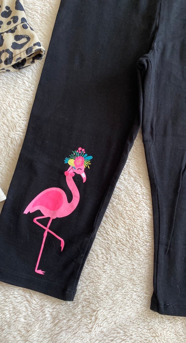 Flamingo Baskılı Kız Tayt - Görsel 4