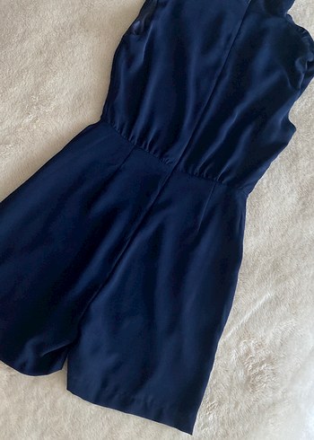 Lacivert Drapeli Kolsuz Midi Tulum - Görsel 6