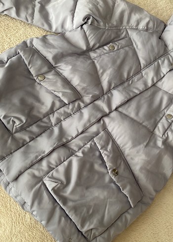 Düğmeli Gri Erkek Çocuk Kaban - Görsel 3