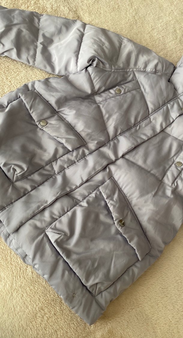 Düğmeli Gri Erkek Çocuk Kaban - Görsel 3