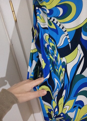 Renkli Batik Desenli elbise - Görsel 2