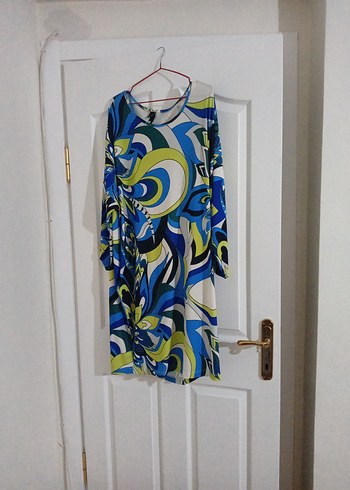 Renkli Batik Desenli elbise - Görsel 4