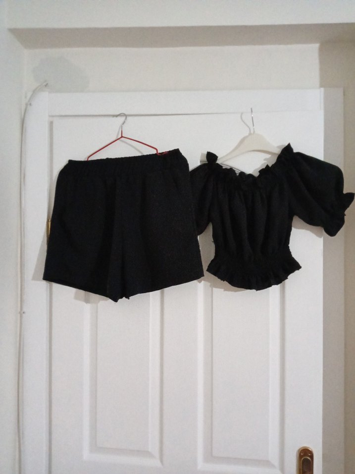 crop ve şort takım - Görsel 4