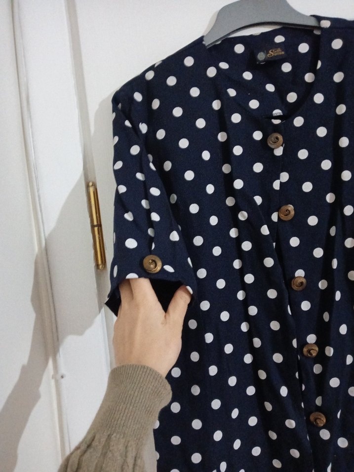 Kadın Puantiyeli Kısa Kollu ceket - Görsel 3