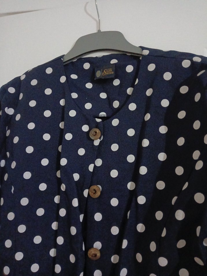 Kadın Puantiyeli Kısa Kollu ceket - Görsel 2