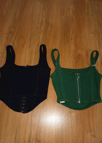 Yeşil ve siyah Crop - Görsel 4