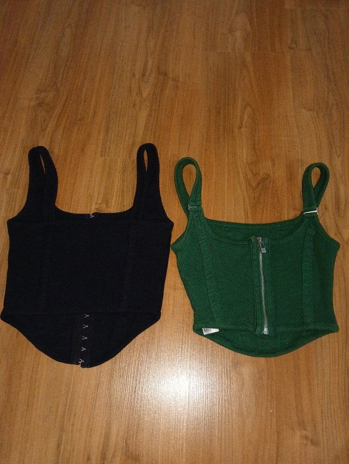 Yeşil ve siyah Crop - Görsel 4