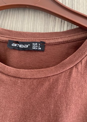 Diğer Kahverengi Mini Kadın Tişört