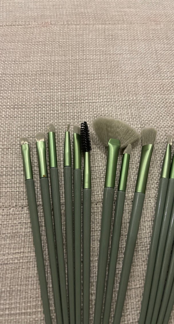 14 Parça Haki Makyaj Fırça Seti - Görsel 5