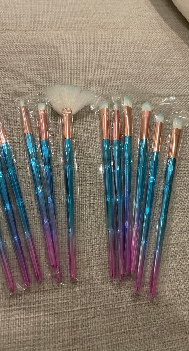 Renkli 10'lu Makyaj Fırçası Seti - Görsel 3