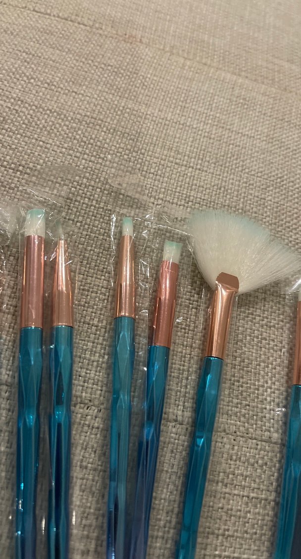 Renkli 10'lu Makyaj Fırçası Seti - Görsel 5