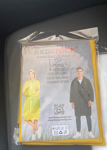 Sarı Kapüşonlu Midi Yağmurluk - Görsel 3