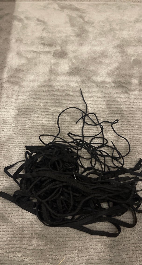 Erkek Siyah Gotik Ayakkabı Bağcıkları - Görsel 3