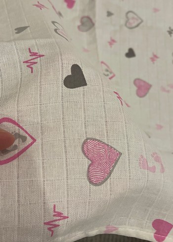 Pembe Kalp Desenli Çocuk Battaniyesi - Görsel 3