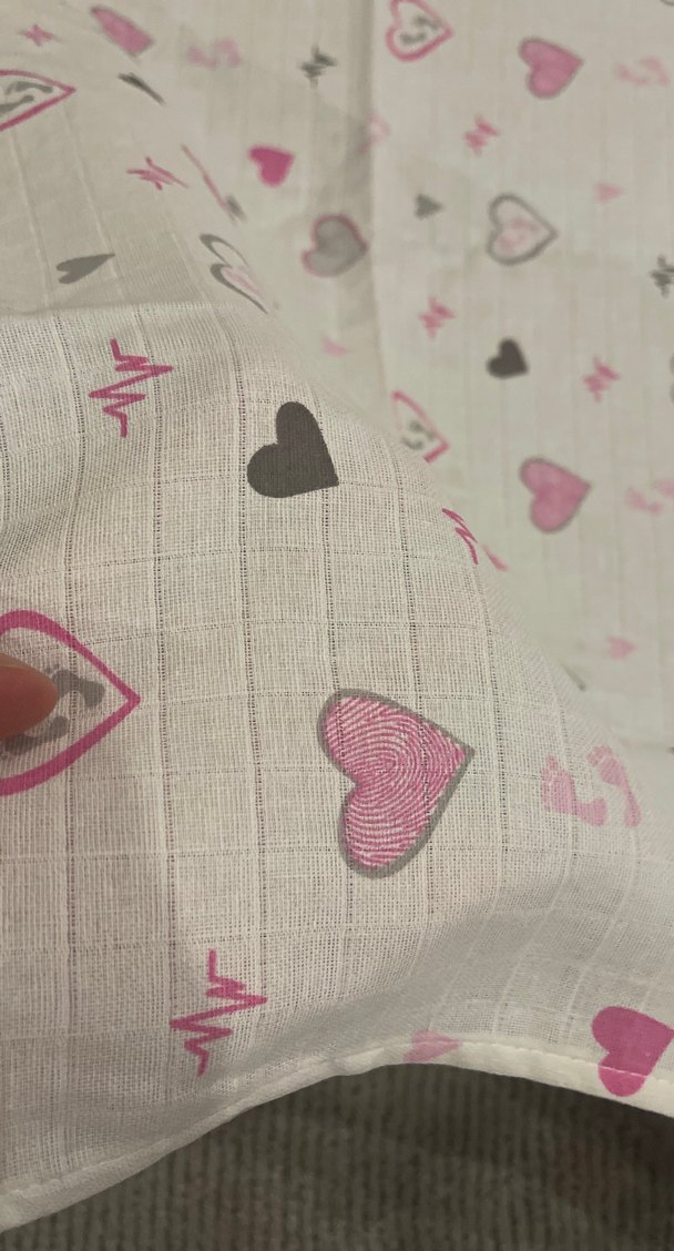 Pembe Kalp Desenli Çocuk Battaniyesi - Görsel 3