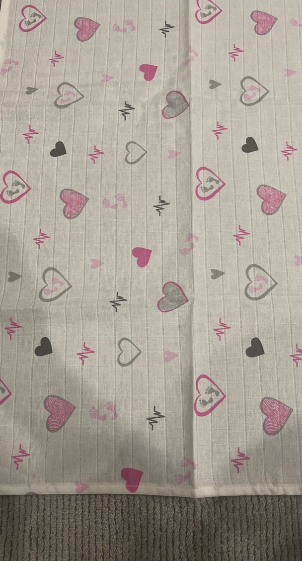 Pembe Kalp Desenli Çocuk Battaniyesi - Görsel 2