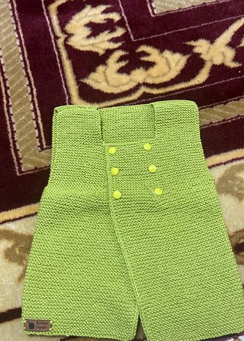 Yeşil Kısa Örgü yelek - Görsel 2