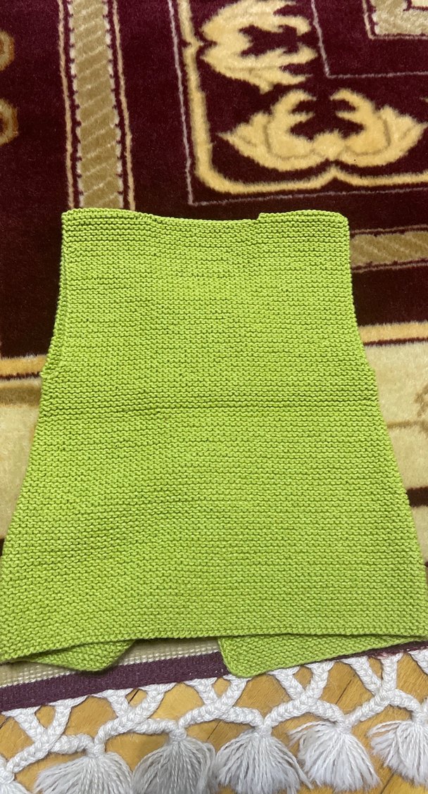 Yeşil Kısa Örgü yelek - Görsel 3