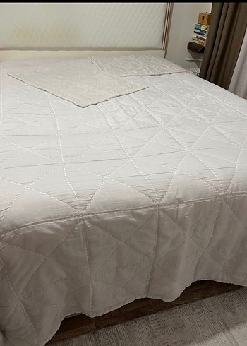 Beyaz Düz Desen Yatak Örtüsü - Görsel 7