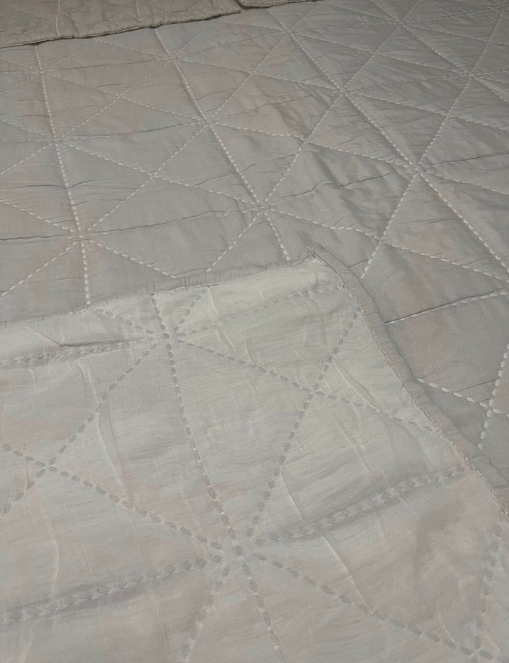 Beyaz Düz Desen Yatak Örtüsü - Görsel 5