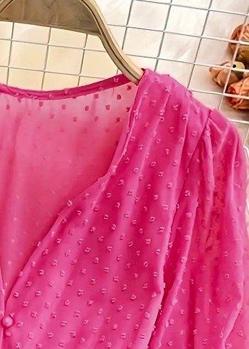 Zara Pembe Dantel Detaylı Bohem Mini Tulum