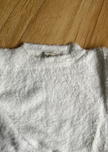 s Beden Beyaz Kadın Triko Sweatshirt