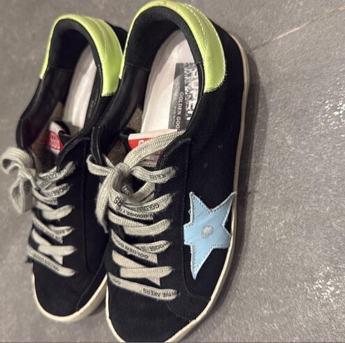 36 Beden siyah Renk Golden goose deluxe siyah süet ayakkabı