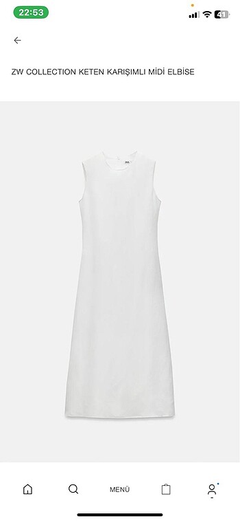 Zara keten elbise
