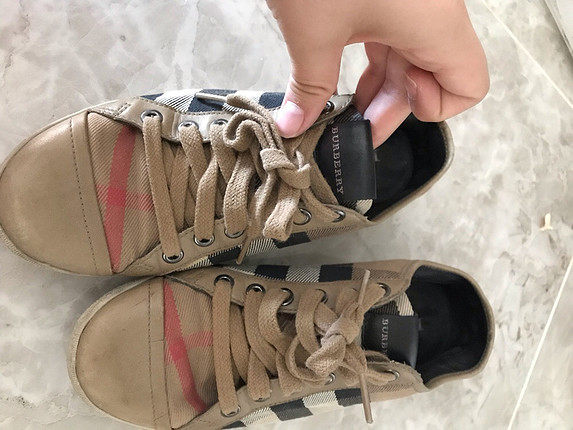 Burberry desen spor ayakkabı 