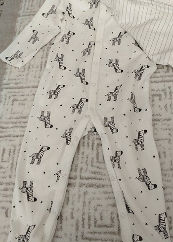 Uzun Kollu Zebra Desenli Bebek Tulum - Görsel 3