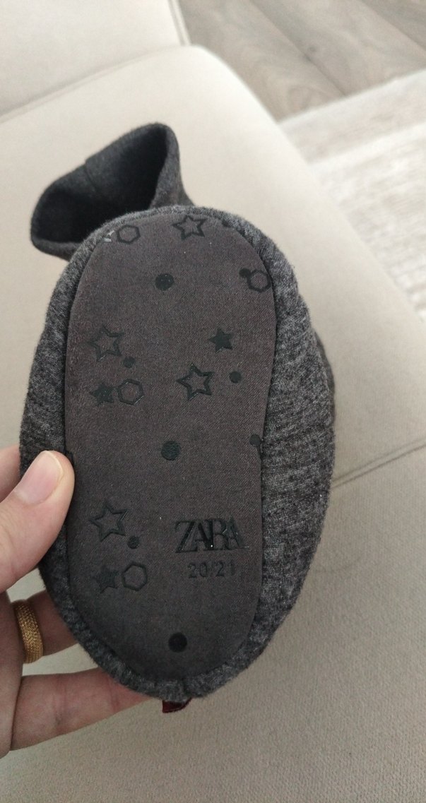 Nakışlı Erkek Çocuk Gri Sıcak Terlik - Görsel 2