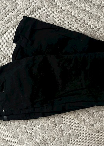 Kadın Siyah Midi Kot Pantolon - Görsel 4